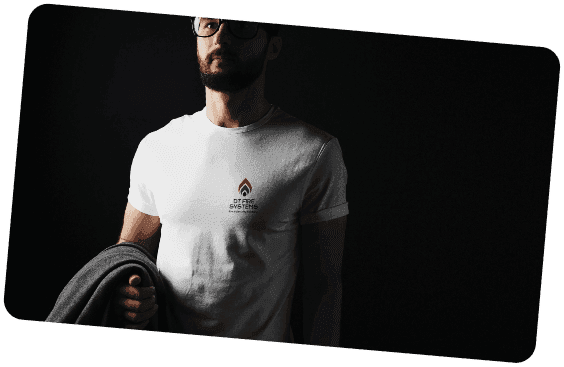 Mockup of a branded t shirt