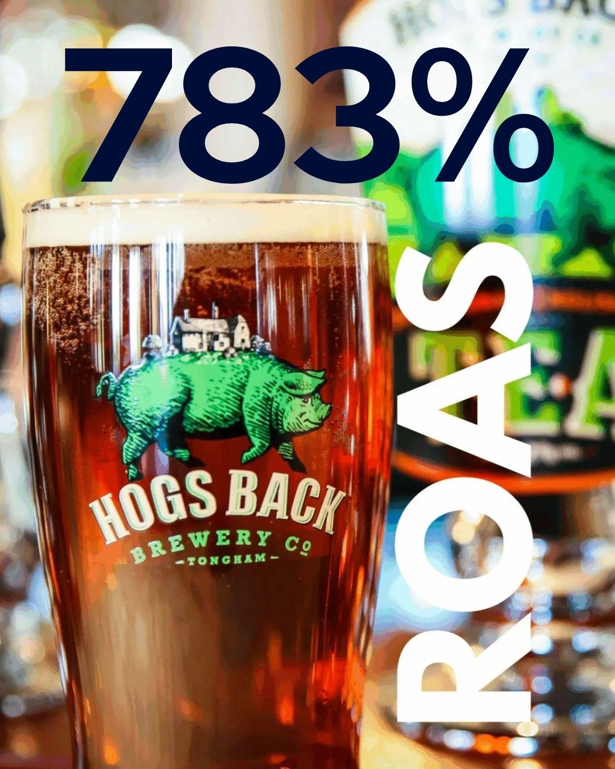 783% Return on Advertising Spend (ROAS) for Hogs Back Brewery's PPC campaign