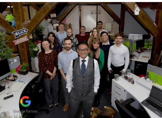 Thunderbolt's team in The Barn in the Sky office